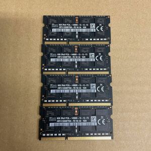 ネ10 SKhynix ノートPCメモリ 8GB 2Rx8 PC3L-14900S 4枚