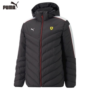 ・スピード発送 PUMA(プーマ) PUMA×Ferrari フェラーリ コラボ 保温 軽量 中綿ジャケット 535825(01)Ｌ