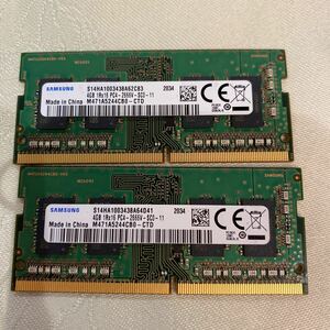 SAMSUNG 1RX16 PC4 21300 DDR4 2666V 4GBX2枚セット（8GB)③