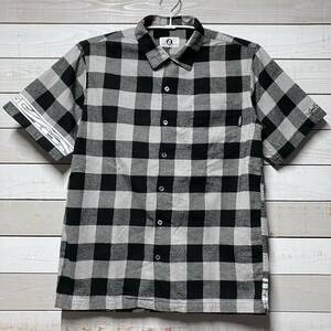 SIZE M GOODENOUGH BLOCK CHECK FLANNEL SHIRT BLACK GREY グッドイナフブロックチェック フランネル シャツ ブラック グレー