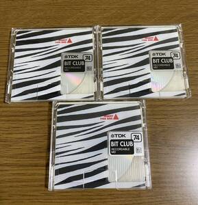 新品 未使用 MD TDK BIT CLUB 74分 3枚 当時物 レア 廃盤 ミニディスク mini disc MDディスク minidisc レトロ ディスク ビット クラブ