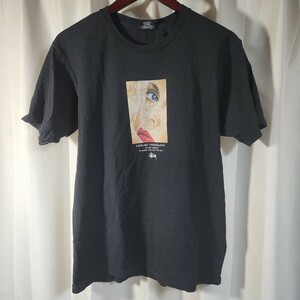 Stussy　ステューシー　Tシャツ　サイズＭ　黒　Harumi Yamaguchi　2017