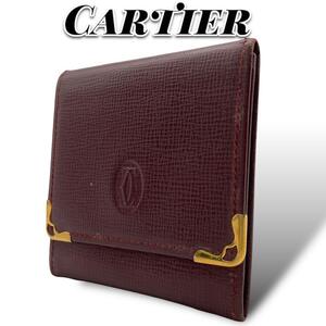 Cartier カルティエ コインケース 財布 マストライン 小銭入れ レザー