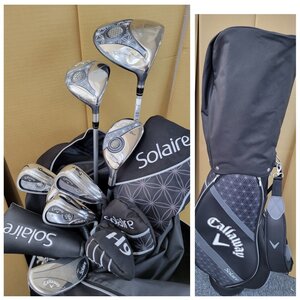 163140。CALLAWAY キャロウェイ Solaire レディースゴルフセット クラブ8本 キャディ付 フレックスL