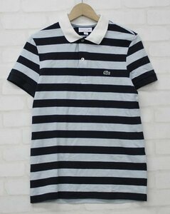 4T5043■ラコステ PH4227 半袖ボーダーポロシャツ LACOSTE