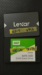 256GB　使用499時間　Lexar SSD NS100 ＋おまけ240GB WDS240G2G0A　送料無料