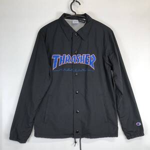 チャンピオン Champion THRASHER スラッシャー別注 コーチジャケット ブラック Sサイズ C8-K612