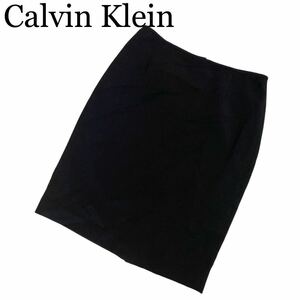 【1円〜】Calvin Klein カルバンクライン タイトスカート 膝丈 ブラック ボトムス 4サイズ