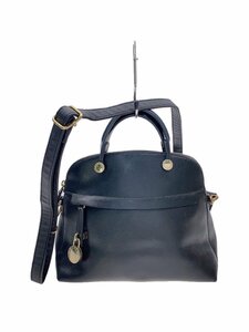 FURLA◆ショルダーバッグ/レザー/BLK//