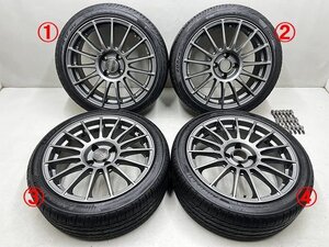 ◎ O・Z Racing プジョー 207 GT A7 2011年 A75F04 17インチ PCD108 4H アルミホイール 4本セット 社外品 (在庫No:A39388) (7615)