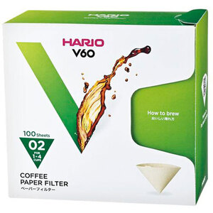 【5セット】 HARIO V60用ペーパーフィルターM 1~4杯用 100枚入 VCF-02-100MKX5 /l