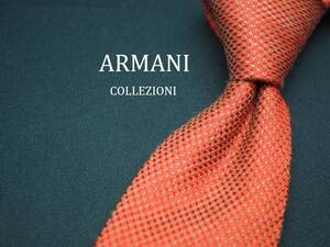 美品【ARMANI COLLEZIONI アルマーニ コレッツォーニ】 C1482 赤系 SILK ブランド ネクタイ 古着 良品