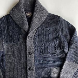 RRL “Patchwork Shawl Collar Cardigan” S パッチワーク ショールカラー カーディガン インディゴ Ralph Lauren ヴィンテージ