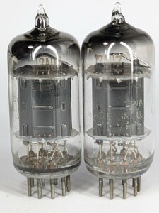 SYLVANIA　12AU7　ブラックプレート　スクエアゲッター　2本　測定データあり　真空管　19299