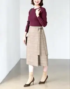 【美品】《12closet 福田麻琴さんコラボ》 ラップ風チェック