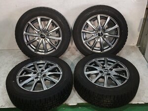 8分山 ダンロップ WINTERMAXX WM01 185/60R15 84Q 2019年 EUROSPEED 15x5.5J +40 100 ハブ径68ｍｍ 4本 スタッドレスタイヤ