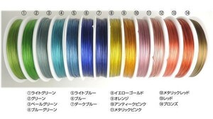 □ワイヤー□ナイロンコートワイヤー 0.45mm ペールグリーン 約5M