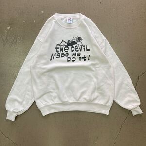 希少 激レア 60s 70s 80s ビンテージ ヴィンテージ スウェット Tシャツ モンスター 染み込み 鬼 フェード デビル プリント USA製 リバース