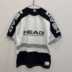 QY375 HEAD ヘッド　半袖tシャツ　スポーツウェア　白黒　ブラック　ホワイト　メンズS