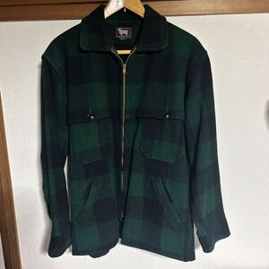 WOOLRICH★50年代製★黒タグ★ヴィンテージ★★バッファローチェック★Lサイズ相当★中古品★アメカジ、50s、クリームソーダ好きな方