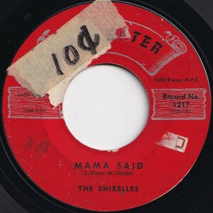 Shirelles Mama Said / Blue Holiday Scepter US 1217 205612 R&B R&R レコード 7インチ 45