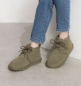 UGG Australia/アグ/美品/W NEUMEL/ウィメンズ ニューメル/ショートブーツ/バーントオリーブ/内ファー/1094269/25.0cm