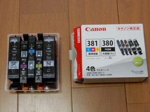 ●CANONキャノン製純正インク BCI-381+380XL×2使用済タンク4色マルチパック-PIXUS- TS8130/TS8230/TR7530/TR8530/TR9530/TS6130/TS6230