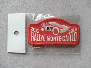 RALLYE MONTE-CARLO ラリーモンテカルロ 2013 刺繍ワッペン