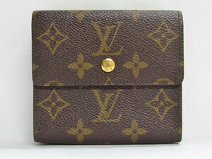 良品 LOUIS VUITTON ルイヴィトン M61652 モノグラム ポルトモネ ビエ カルトクレディ 三つ折り 財布 小銭入れ コインケース ブラウン