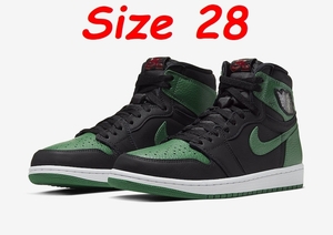 NIKE AIR JORDAN 1 RETRO HIGH OG BLACK PINE GREEN 28cm US10 国内正規 エアジョーダン1 ブラック パイン グリーン 黒緑 force 1 dunk sb