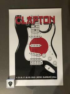 【即決送無】 Eric Clapton Budokan 2019 Limited Edition（Only５５０) Screenprint Poster Japan Budokan Hall
