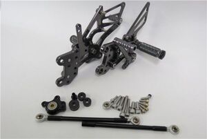 CNC 調整式 HONDA CBR600RR 2003-2006 CBR1000RR 04-07 バックステップ 灰 【st-cbr60003-b】