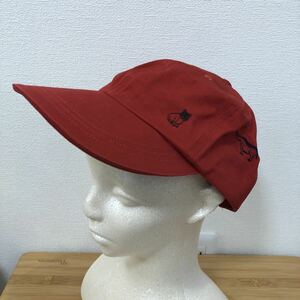 未使用 パパスプラス PAPAS＋ キャップ 帽子 レッド D044CEHT003 刺繍