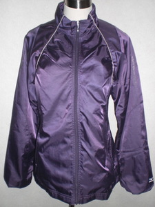 MIZUNO　BREATH THERMO　ミズノ　ブレスサーモ　ナイロンジャンバー　ジャケット　紫　レディースL　８６JF-950