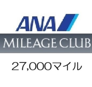 全日空ANA27,000マイル　希望の口座へ加算