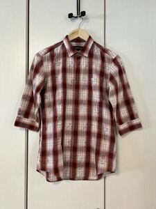 [TORNADO MART] フラワージャガード 五部丈 チェックシャツ M トルネードマート