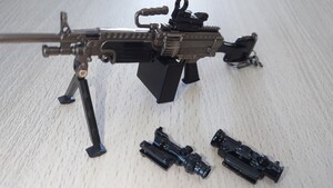 1/6スケール　ミニチュアライフルキーホルダー　 M249 　　ミニチュアガン　モデルガン　ミリタリー