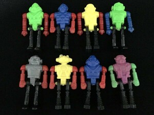 デッドストック ミニロボット 8点セット ノベルティ パチ 駄玩具 ガチャ おまけ 昭和