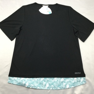 【送料無料】【新品】Kaepa レディース半袖チュニック＜Tシャツ＞（吸水速乾 UVカット）　3L　　ブラック★252209