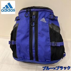 KA■ adidas アディダス リュックサック BOX型 ブルー ブラック 黒 青 リュック バッグ バッグパック 旅行 ブランド 大容量 デイバッグ