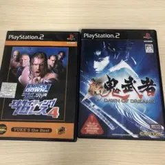 164-エキサイティングプロレス4、新鬼武者【PS2】ソフト2本