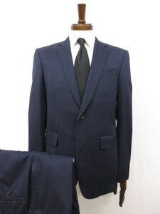 極美品【ポールスミスロンドン Paul Smith】 MK.143001 MD.537 ウール100% シングル2ボタン スーツ (メンズ) sizeL 紺無地 ◯33RMS0469◯