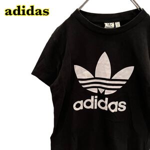 adidas アディダス　半袖Tシャツ　プリントTシャツ　黒　レディース　XSサイズ　【AY1493】