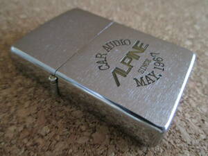 ZIPPO 『ALPINE CAR AUDIO SINCE MAY.1967』1983年製造 アルパイン 音響通信機器 アルプス ビンテージ オイルライター ジッポー 廃版激レア