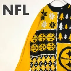 2684 NFL スティーラーズ　チーム　ロゴ　クリスマス　ニット　セーター