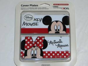 ※未開封品!! ディズニー柄1 ミッキーマウス＆ミニーマウス No.073 New ニンテンドー3DS きせかえプレート ディズニー