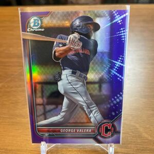 Topps 2022 George Valera Bowman Chrome Purple Refractor /250シリ　baseballトレカ