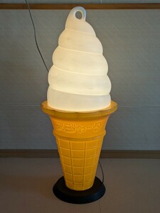 【萬】店舗用　業務用　スジャータ　ソフトクリームライト　ソフトクリームスタンドライト　TOMI　電光看板　高さ約93cm　動作確認済み