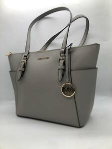 【18503】★極美品★MICHEAL KORS マイケルコース トートバッグ グレージュ ビジネス ハンドバッグ バック 手持ち お出かけ シンプル 