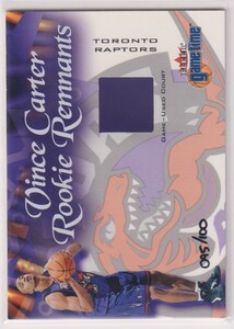 NBA VINCE CARTER 2000-01 FLEER ROOKIE REMNANTS game time Game-Used Court BASKETBALL Raptots /100 枚限定 ビンス・カーター